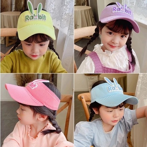 Topi Anak Model Rabbit /Topi Sport Olahraga Fashion Girl Perempuan Model Kelinci