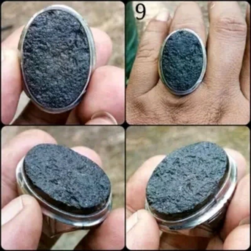 Natural Cintamani Stone - Agni Manitite - Satam - Tektite - Batu Meteor Permukaan Ngerikil Alami - B
