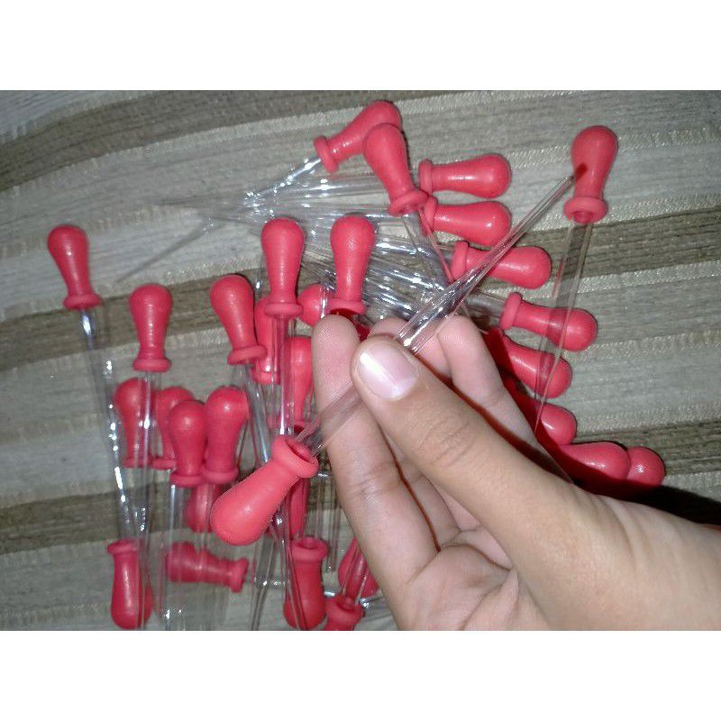 Pipet Kaca untuk Pemberian pakan Dapnia magna/Cupang & BurayakPipet Kaca 9cm