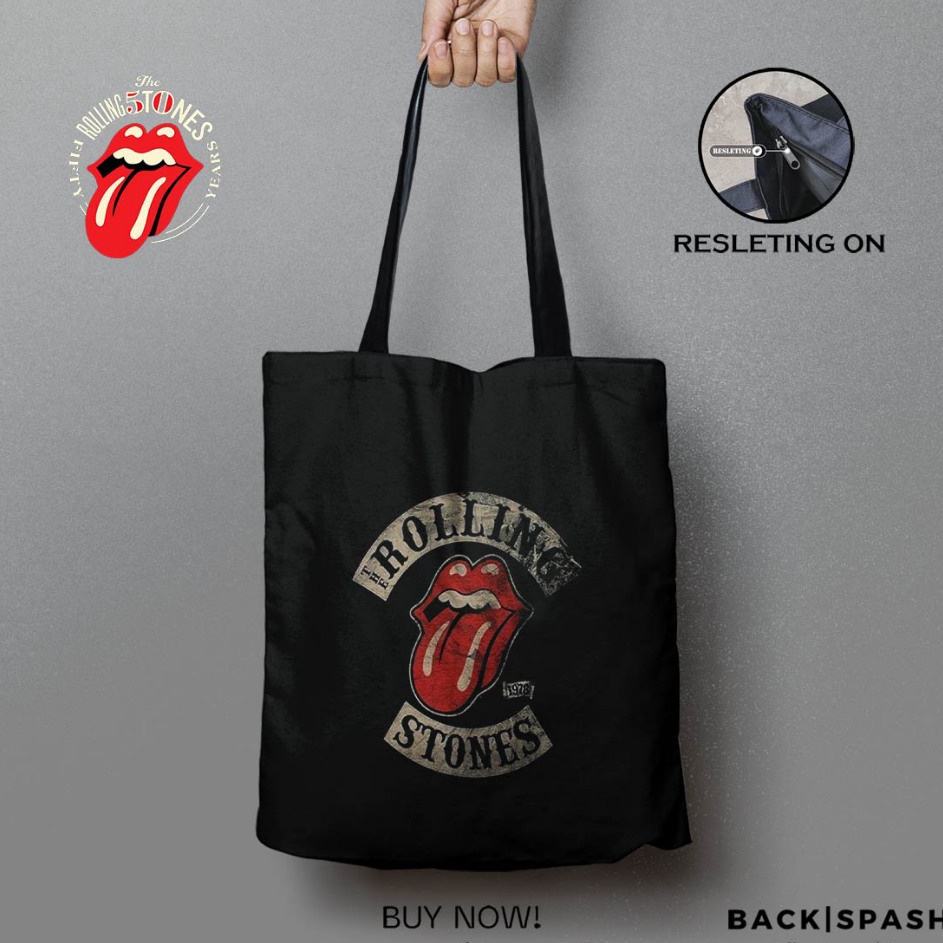 Totebag Band The Rolling Stones  Totebag Tas Band The Rolling Stones Pria Wanita THD