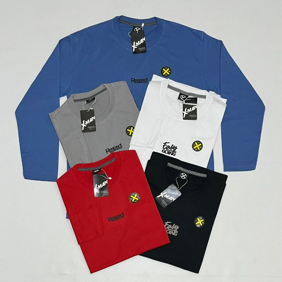 Paket 3 Pcs Kaos Lengan Panjang Distro Mix Brand | Kaos Lengan Panjang Mix Warna | Kaos Lengan Panja