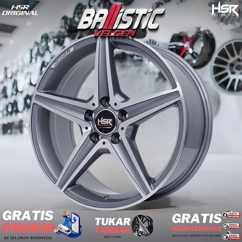 Velg Variasi Model Bintang Ring 18 Lubang Baut 5X114,3 Velg Racing Original HSR Wheel Type LUDWIG