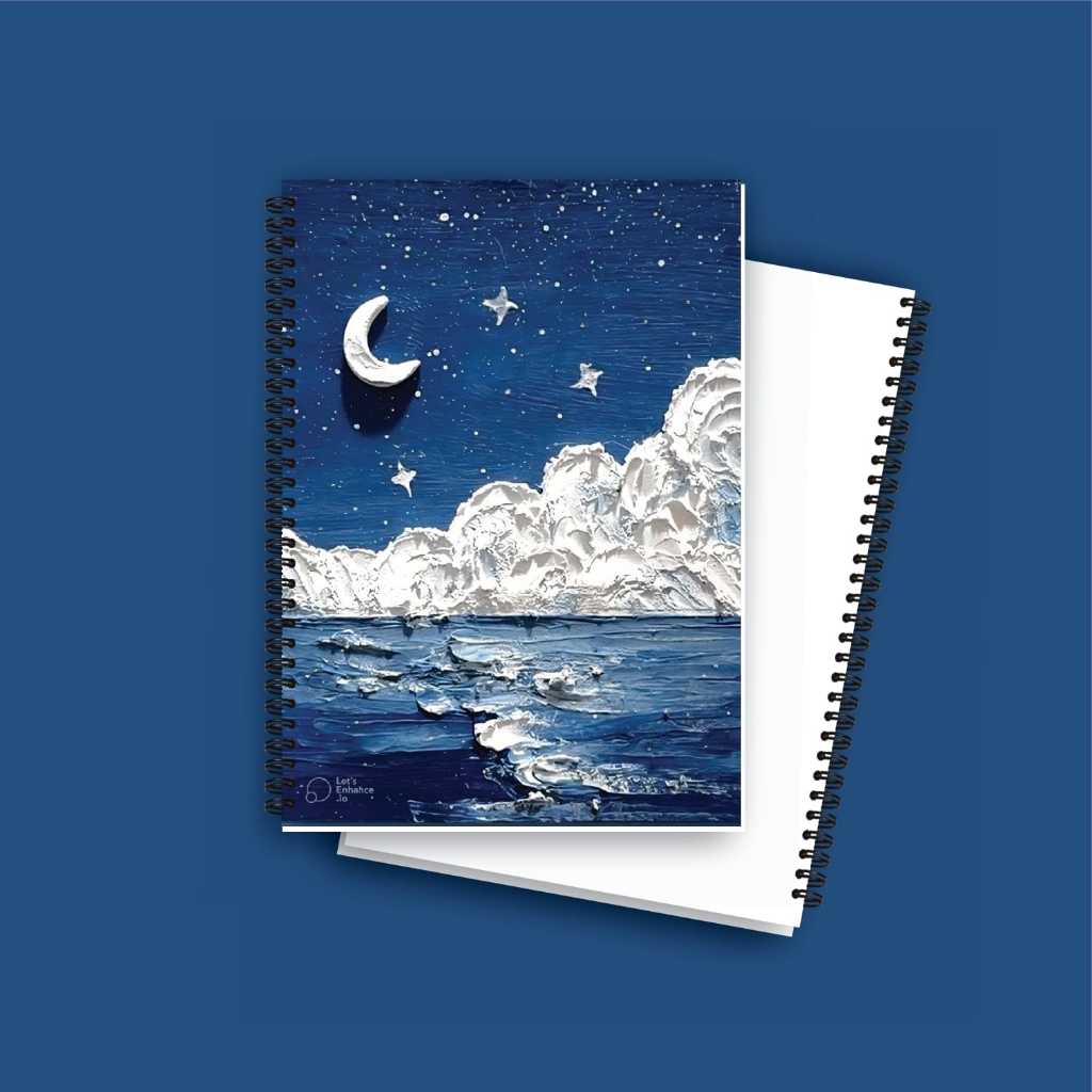 

NOTEBOOK A5 BUKU CATATAN JOURNAL BOOK DIARY BOOK BUKU SKETSA SKETCHBOK - Moon, kotak