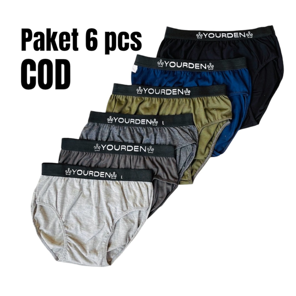 paket 6 pcs celana dalam pria dewasa sempak laki-laki cd boxer cowok