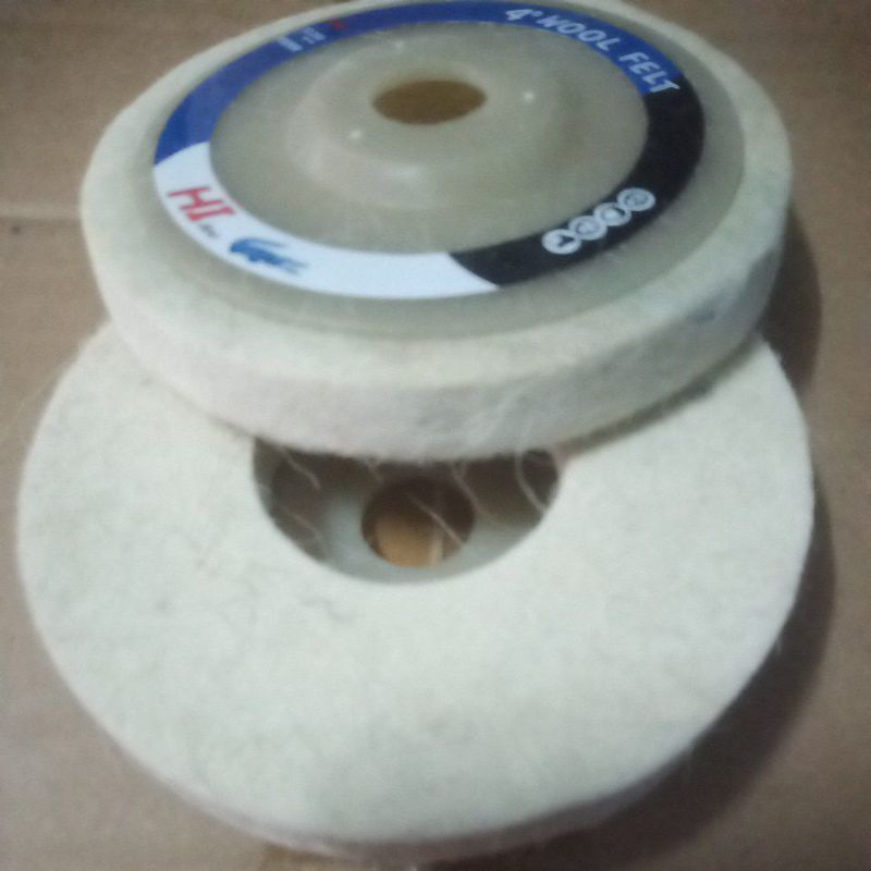 Hi Mata gerinda poles /  wool wheel poles bodi motor mobil stainless besi