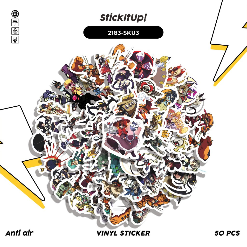 

COD✨ 50 Pcs Stiker Pack GAME SERIES SKULLGIRLS CHARACTER MIX 03 Lucu Aesthetic Vynil Waterproof untuk Freebies Sticker Buku Journal Casing HP Laptop