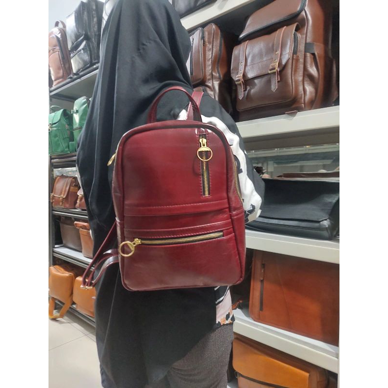 tas ransel cewek kulit/ransel wanita/ bagpack kulit /