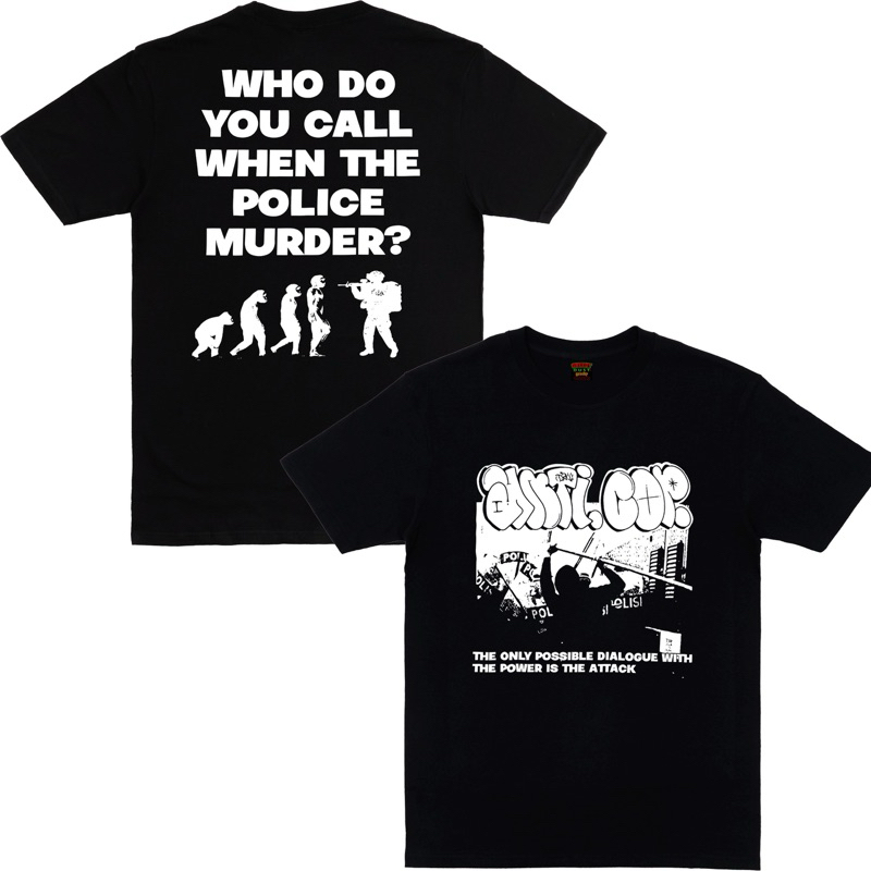 kaos band durgahayu - anti cop Tshirt hardcore band /new merch / kaos band hardcore /Tshirt black ha