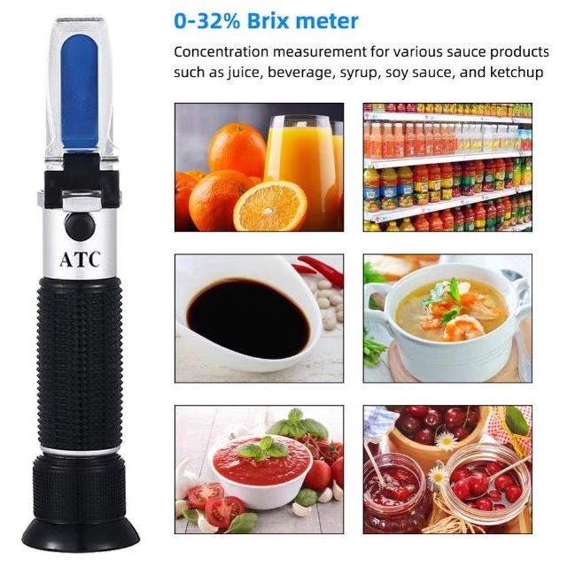 ALAT UKUR KADAR GULA BUAH brix refraktometer  0-32% brix refraktometer 0-90%