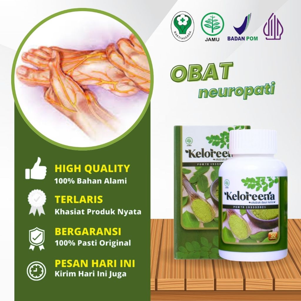 Keloreena Herbal Obat Neuropati Diabetik, Obat Neuropati Perifer, Obat Neuropati Kranial, Obat Neuro