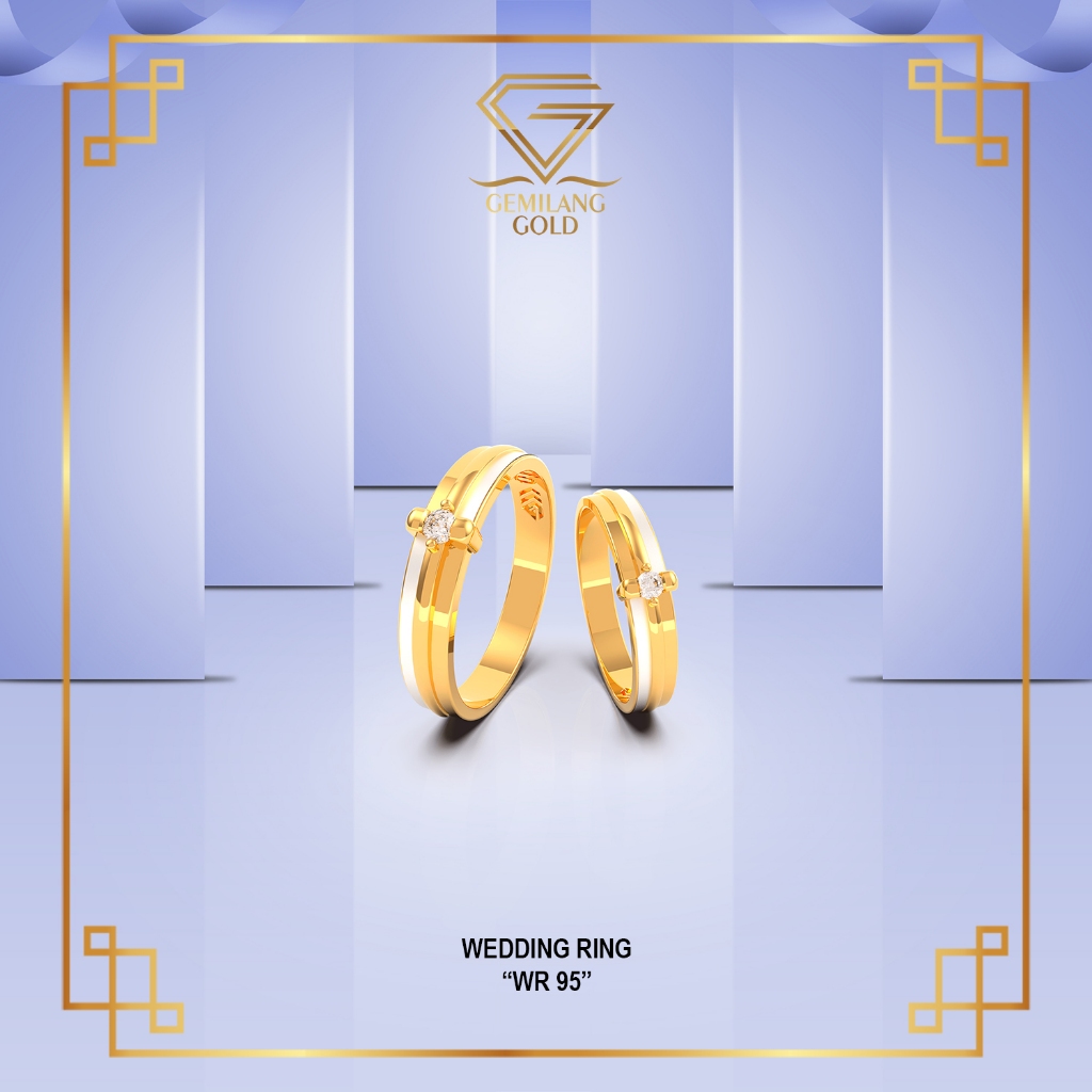 CINCIN KAWIN EMAS KADAR 375 (8K) & 700 (16K) MEWAH & SIMPLE CINCIN SATUAN - COUPLE NIKAH WEDDING SER