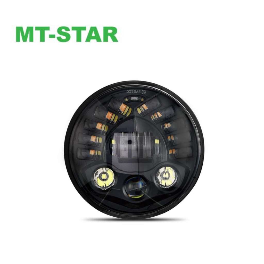 【MT STAR】 Lampu LED Daymaker 7 Inch Universal Motor Dan Mobil 19 Titik Led