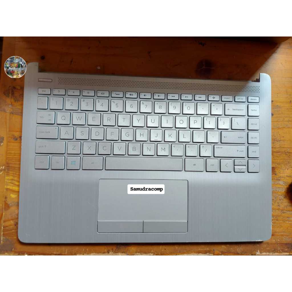 Palmrest Laptop HP 14s cf 14-cf 14-dk with Touchpad Keyboard Error warna silver
