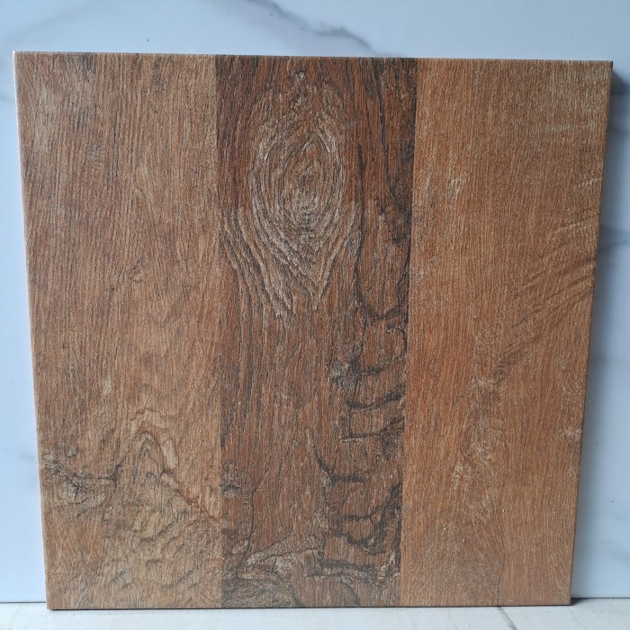 Keramik Kasar Mulia Motif Kayu Dream Wood Brown 40x40