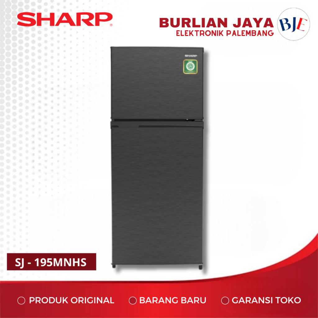 KULKAS 2 PINTU SHARP SJ-195MNHS KULKAS 2 PINTU PALEMBANG