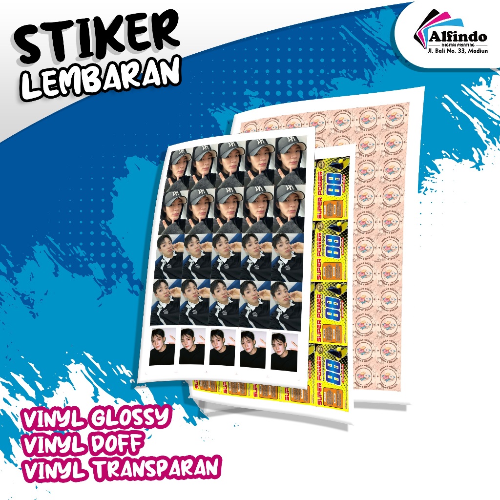 

CETAK STICKER A3+ VYNIL // STICKER CROMO/BONTAK // STICKER LABEL // STICKER DESAIN CUSTOM // ALFINDODIGITALPRINTING