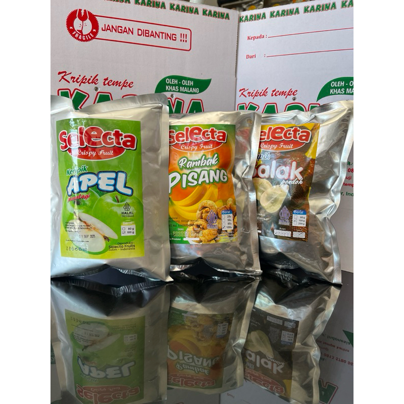 

KERIPIK BUAH SELECTA 100GRAM OLEH - OLEH KHAS KOTA MALANG Kemasan 100GRAM