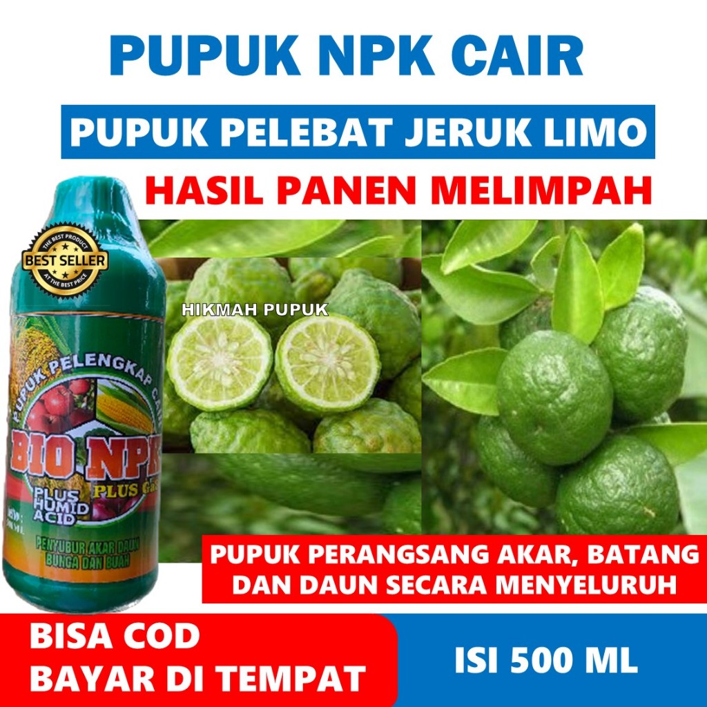 (PROMO) PUPUK BIO NPK PELEBAT JERUK LIMO Musim Hujan Paling Ampuh - Obat Cair Semprot Pelebat Jeruk 