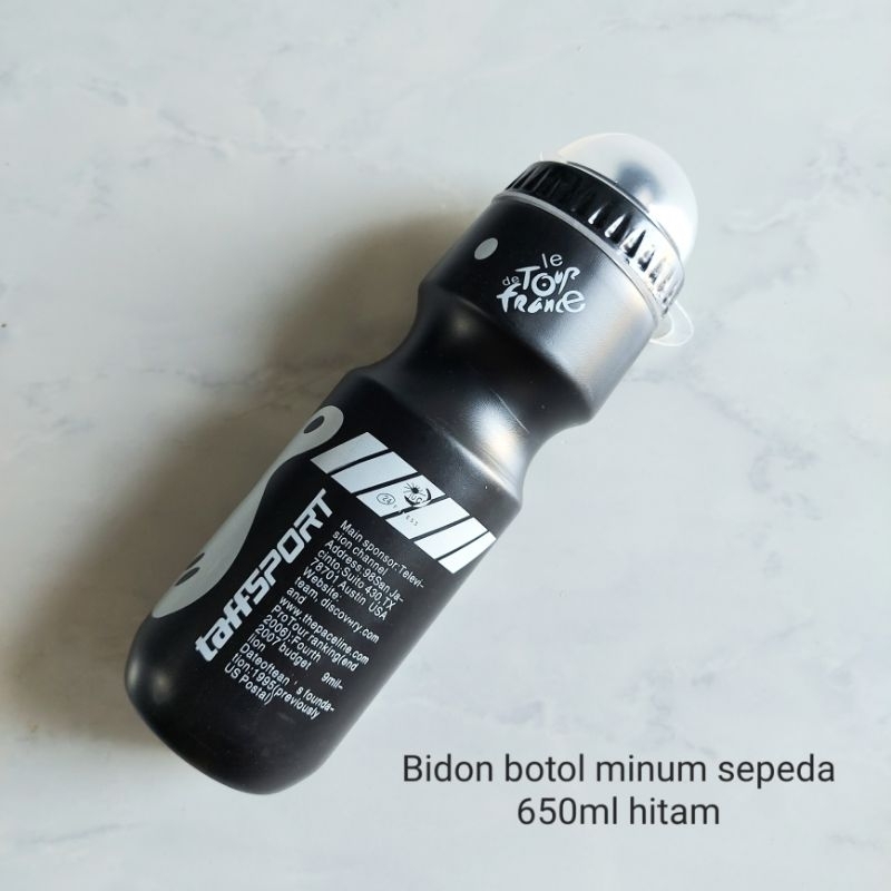 BIDON BOTOL MINUM SEPEDA 650ml HITAM UNTUK SEPEDA GUNUNG MTB LIPAT FEDERAL ROADBIKE BMX