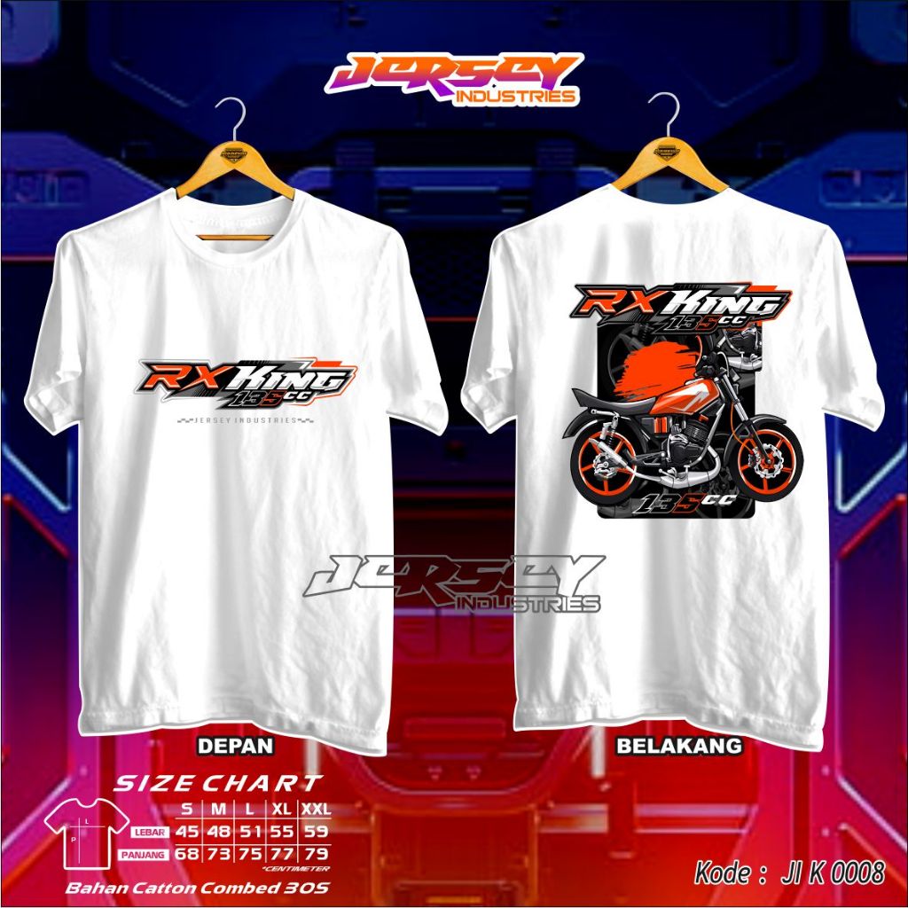 Tshirt RX King 135cc | Kaos Racing 2 Tak Lovers #JIK0008