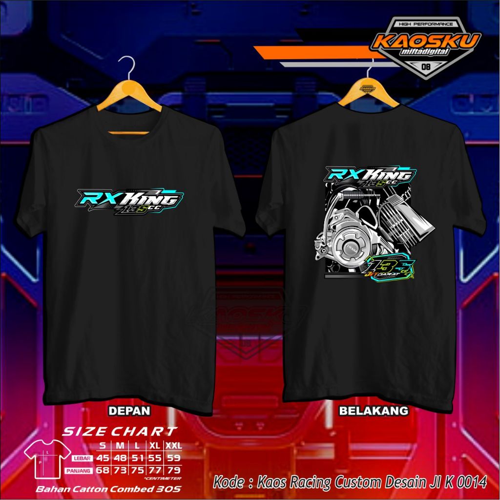 Tshirt RX King 135cc Jet Darat | Kaos Racing 2 Tak Lovers #JIK0014