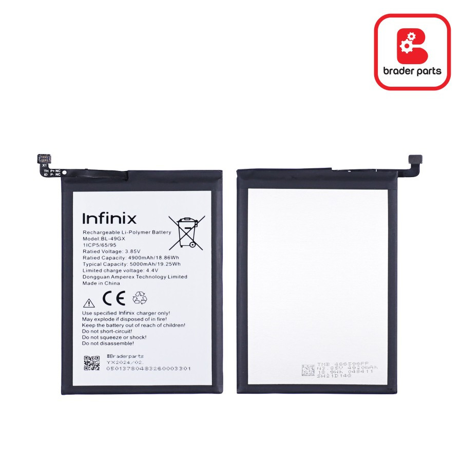BP Batre BraderParts Infinix Hot 11S X6812 | Hot 12 Pro X668C | BL-49GX BL49GX | BL 49GX