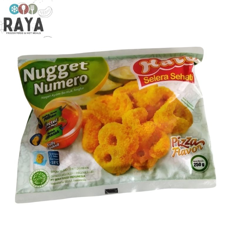 

Hato Chicken Nugget Numero Angka 250 gr rasa pizza