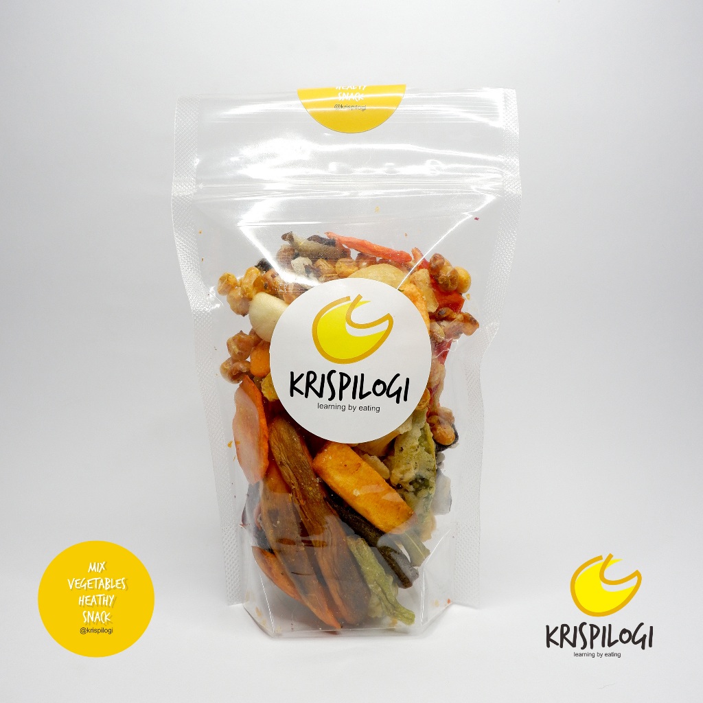 

Krispilogi - Keripik Sayur Premium Mix Pouch (+-115Gr)