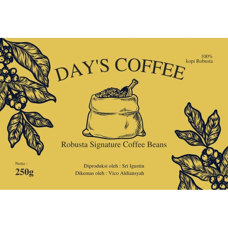 

DAY'S COFFEE KASEMBON, bubuk kopi pilihan, 100% bubuk kopi murni