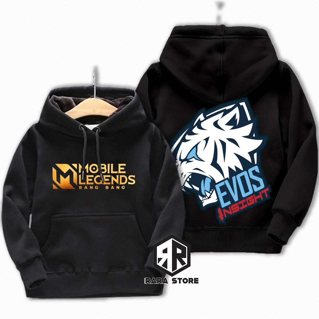 Sweater Hoodie Anak Laki Laki/Jaket Hodie ML EVOS  Usia 2 3 4 5 6 7 8 9 10 11 12 13 Tahun Terbaru