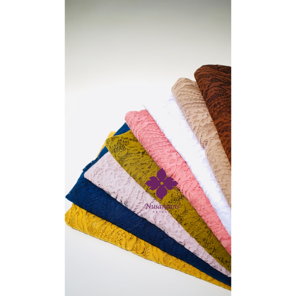 Kain Brokat Premium Semi Francis Emily Grade A Dopp Solid | Kain Kebaya | 2-3 Kebaya | 260cmx145cm