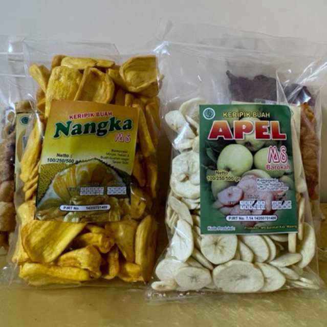 

2Xbtygneal Sakha Snack ) Keripik Buah Nangka Apel Nanas Rambak Pisang Salak Mangga Buah Naga Buah