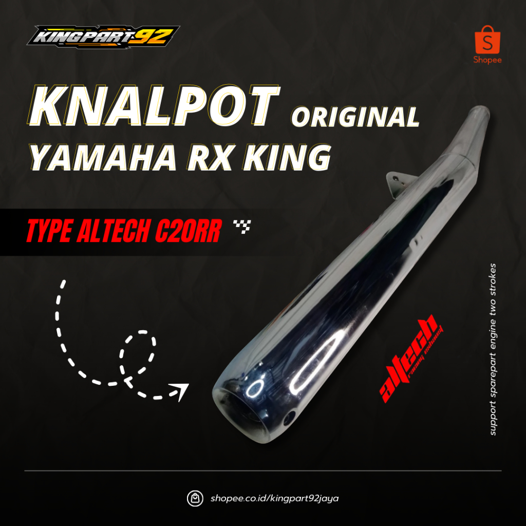 KNALPOT RX-KING ORIGINAL YAMAHA BOBOKAN ALTECH TYPE C20RR KENALPOT ALTECH C20RR