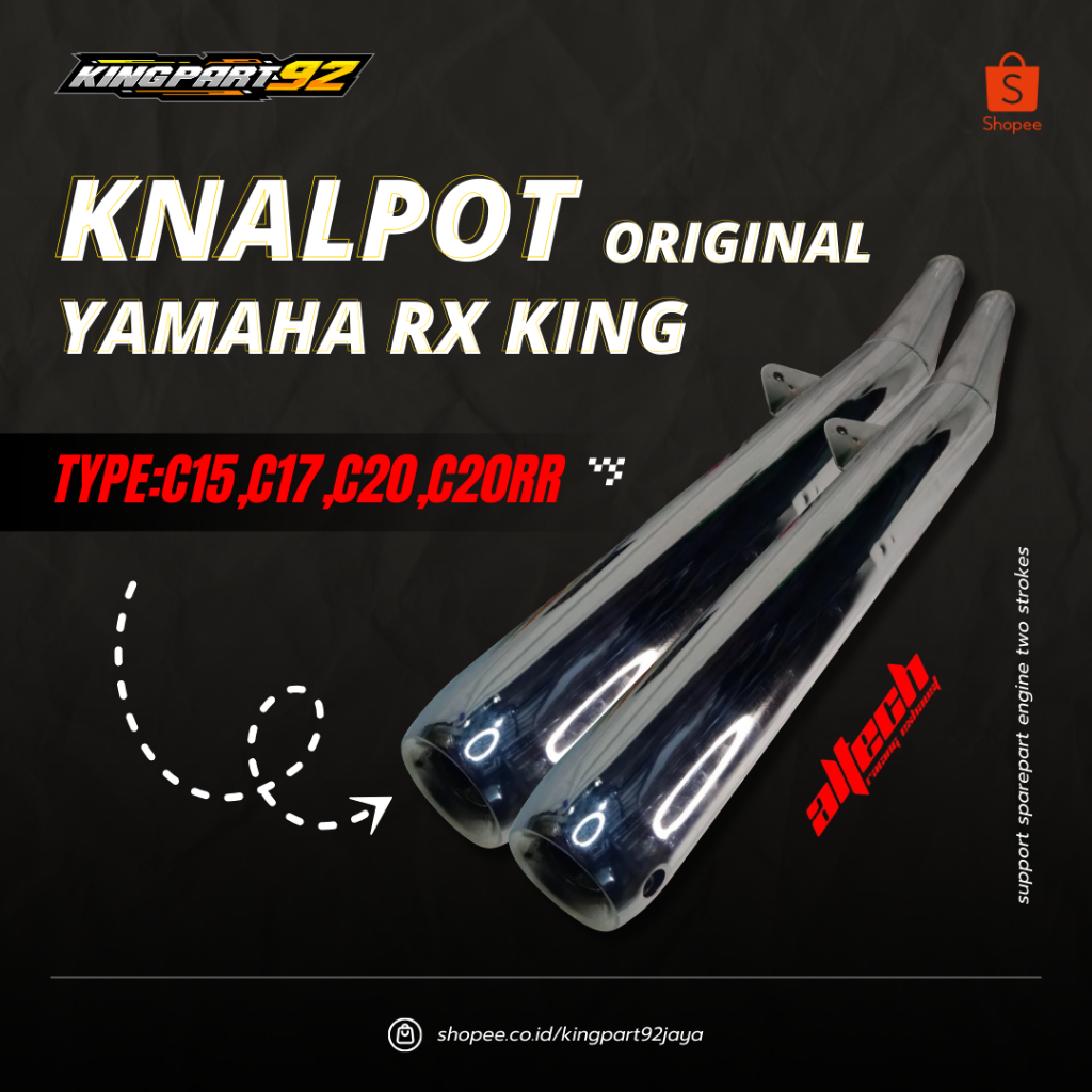 KNALPOT YAMAHA RX KING ORIGINAL BOBOKAN ALTECH TYPE C15 17rc  C17 C20 C20RR COD KNALPOT YAMAHA RX KI