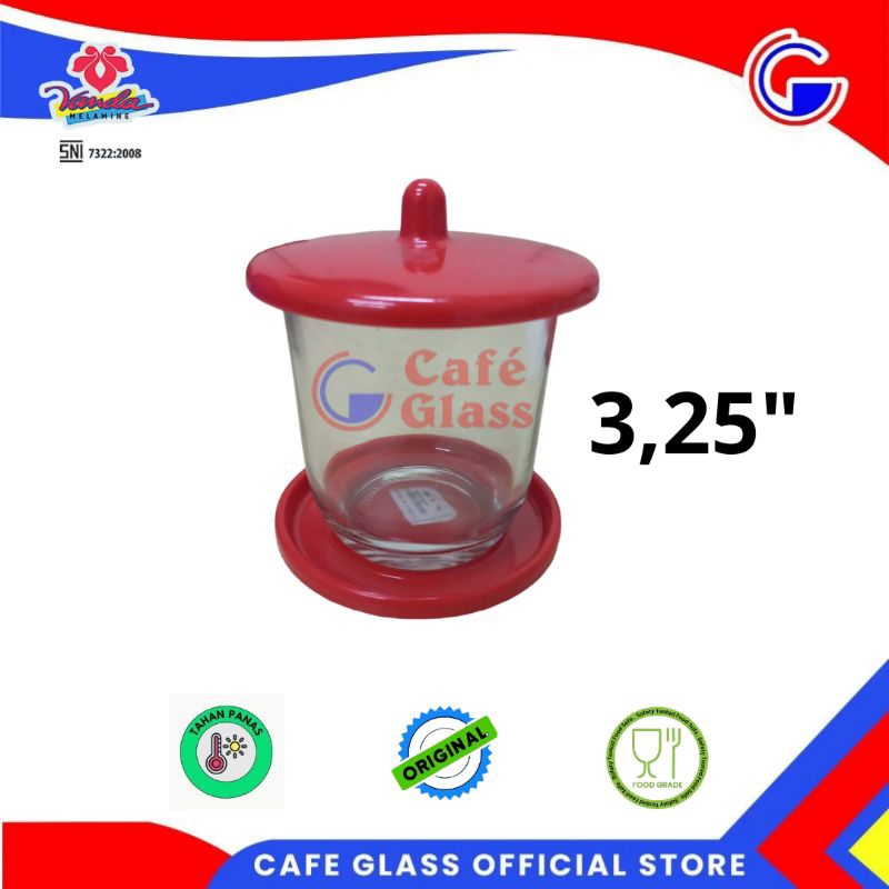 TUTUP GELAS MELAMIN | SET TATAKAN GELAS ANTI PECAH | PENUTUP CANGKIR 3.25 INCH VANDA MELAMIN