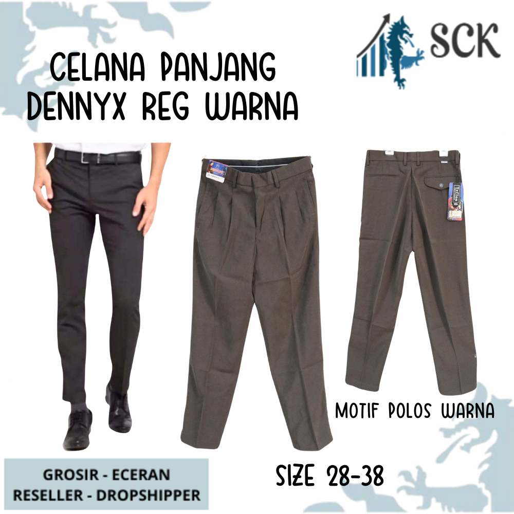 Celana Panjang Kantor Pria DENNYX Bahan Katun Formal / Celana Panjang Bahan Katun Basic Formal Kerja