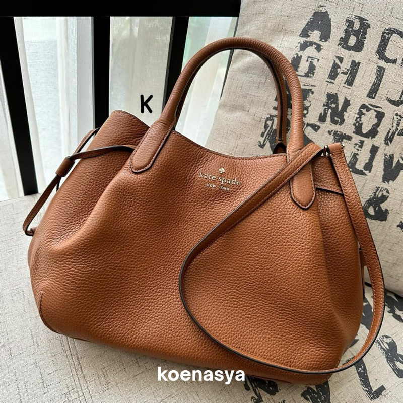 ks kate spadeoriginal bag dumpling large warm gingerbread brown new