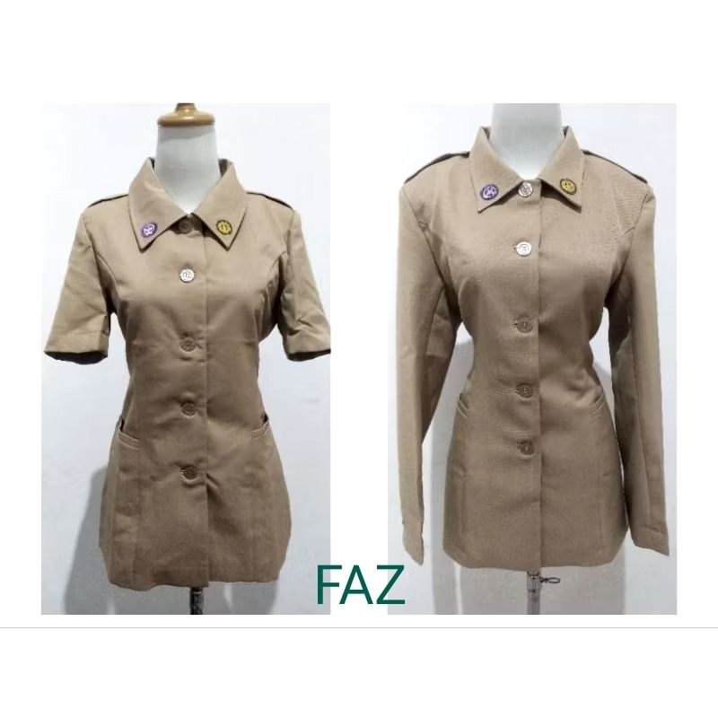 BLAZER SERAGAM DINAS GURU PRAMUKA. BLAZER BAJU DINAS PRAMUKA PEMBINA WANITA