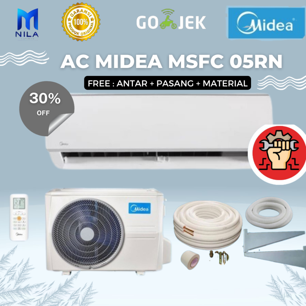 AC MIDEA MSAF-05CRN2 AC SPLIT 1/2 PK Makassar