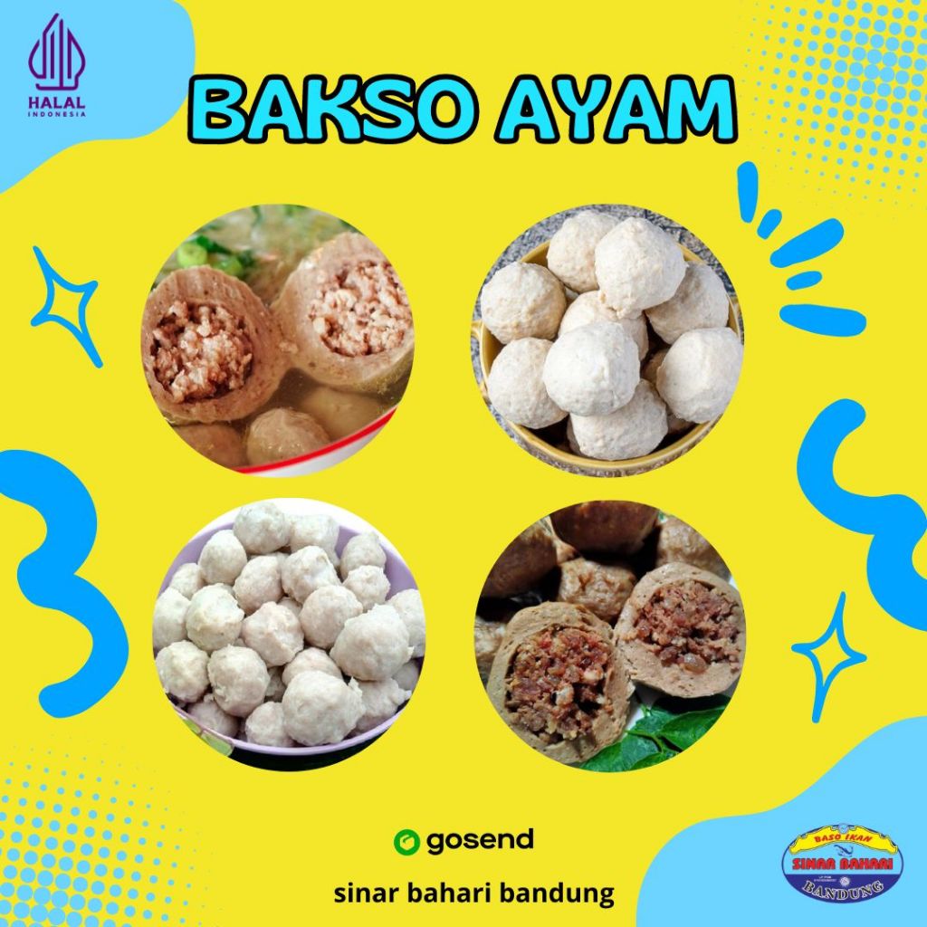 

Bakso ayam cincang jumbo isi 4 butir kemasan vacum