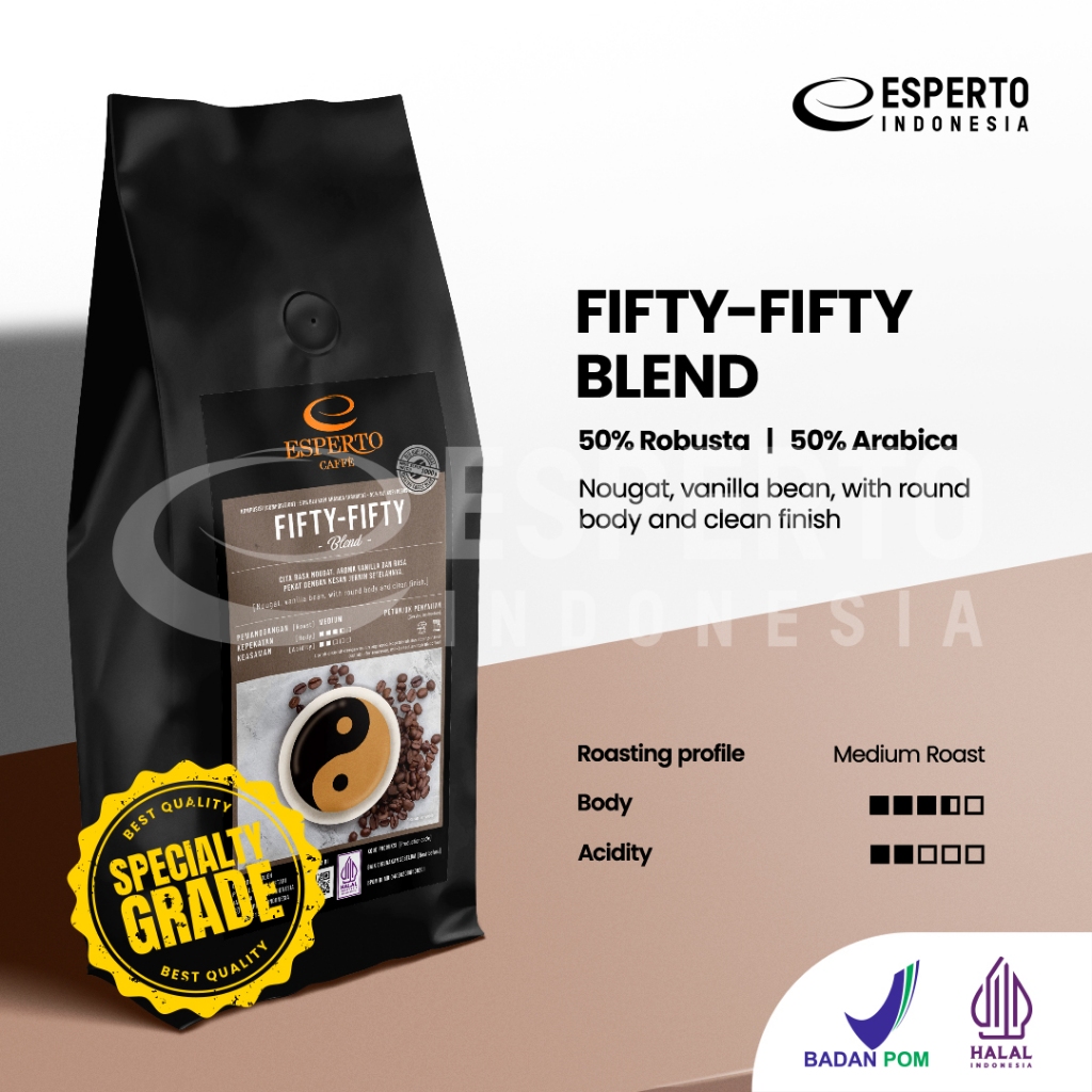 

ESPERTO CAFFE FIFTY FIFTY SPECIALITY GRADE BLEND 1 KG