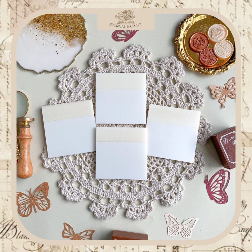 

50 lembar Sticky Notes Transparan memo transparan Tahan Air Transparent Sticky Notes 76 x 76 Untuk catatan diari jurnal