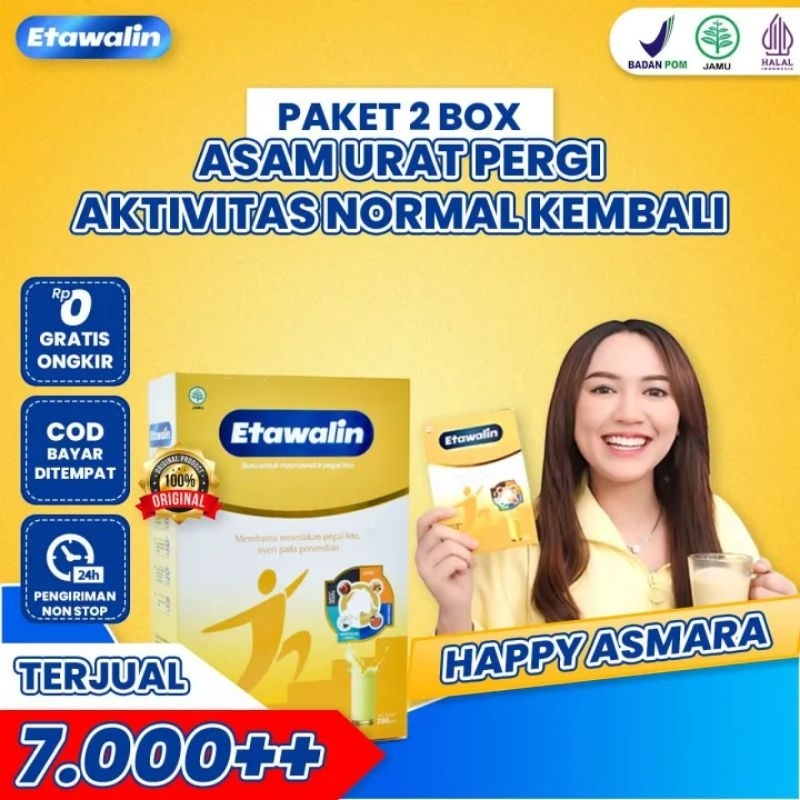 

ETAWALIN [Paket 2 Box] - Susu Kambing Etawa Untuk Kesehatan Tulang Dan Sendi - Susu Tulang Dan Sendi - Susu Herbal - Susu Etawa - Susu Kambing - Susu Kambing Etawa - Susu Hebal Alami - Susu Kambing Sehat - Susu Kesehatan - Susu Asam Urat - Susu Rematik