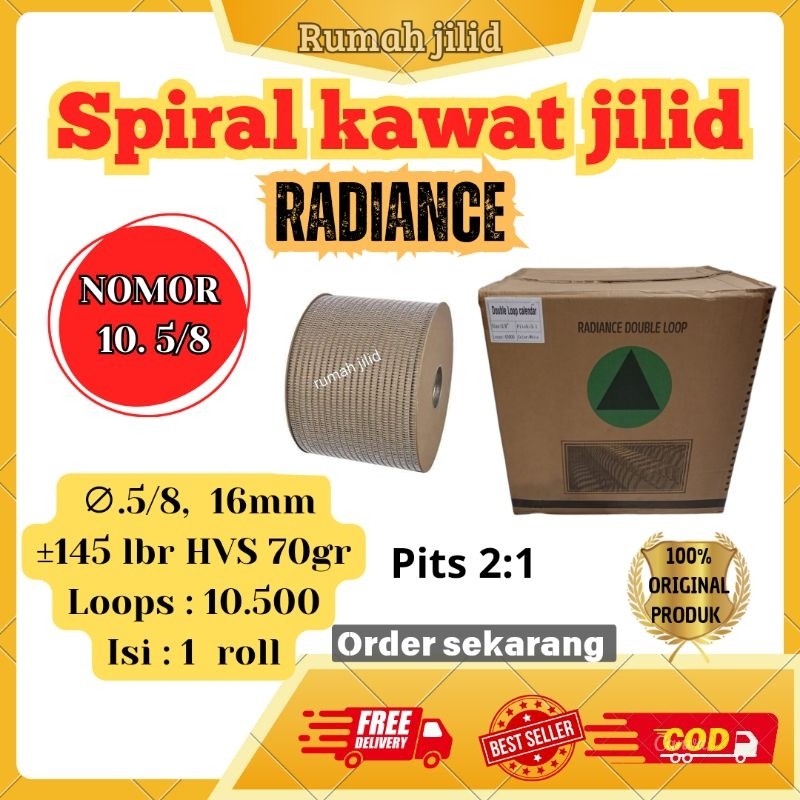 

RING SPIRAL KAWAT NO 10 5 PER 8 LUBANG BESAR 2:1