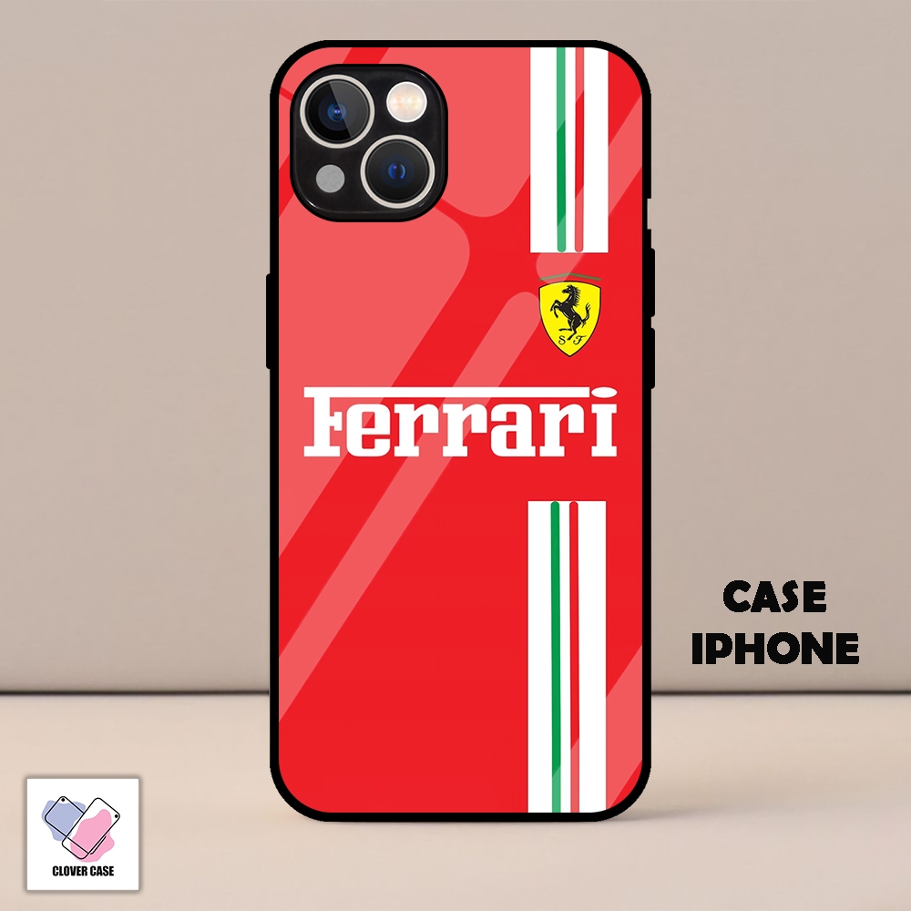 [MB17]  Case Glossy Case | IPHONE 13 | CASE KEKINIAN LUCU |  Casing Hp Kilau Motif FERRARI