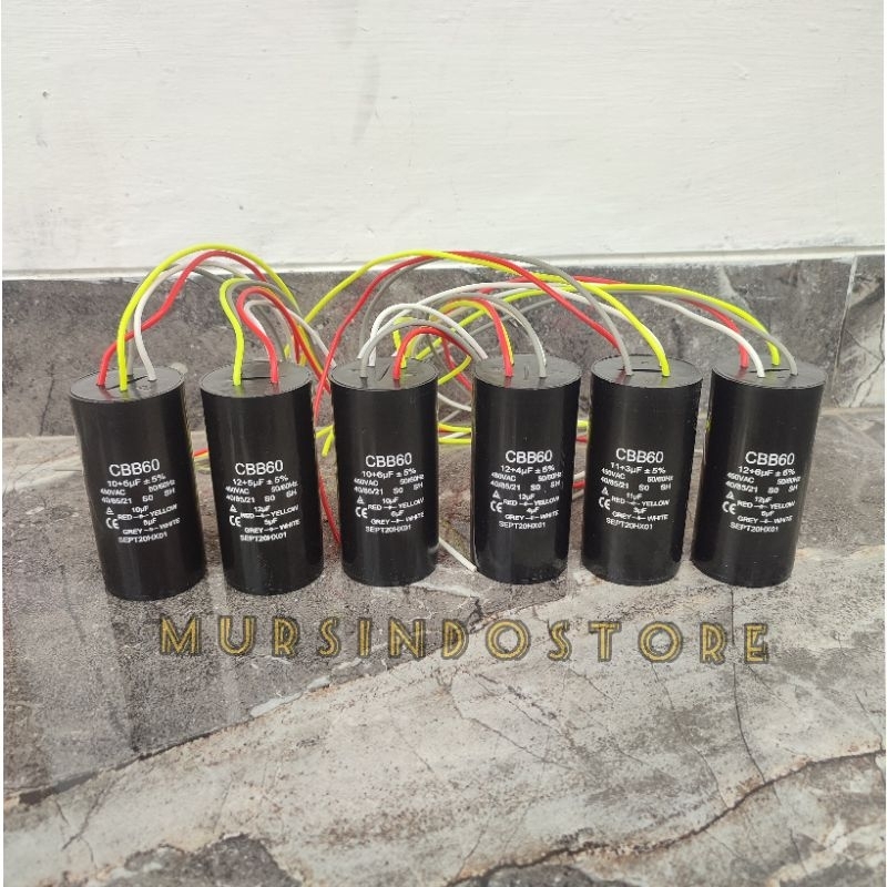 KAPASITOR MESIN CUCI CBB60 ORIGINAL / KAPASITOR DOBEL MESIN CUCI CBB60 ORIGINAL