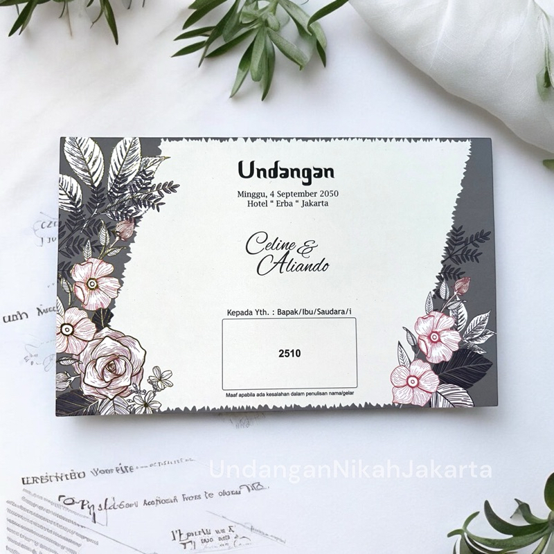 Blangko Undangan Kosong Pernikahan Erba  BLANKO UNDANGAN  MURAH Simple 2510