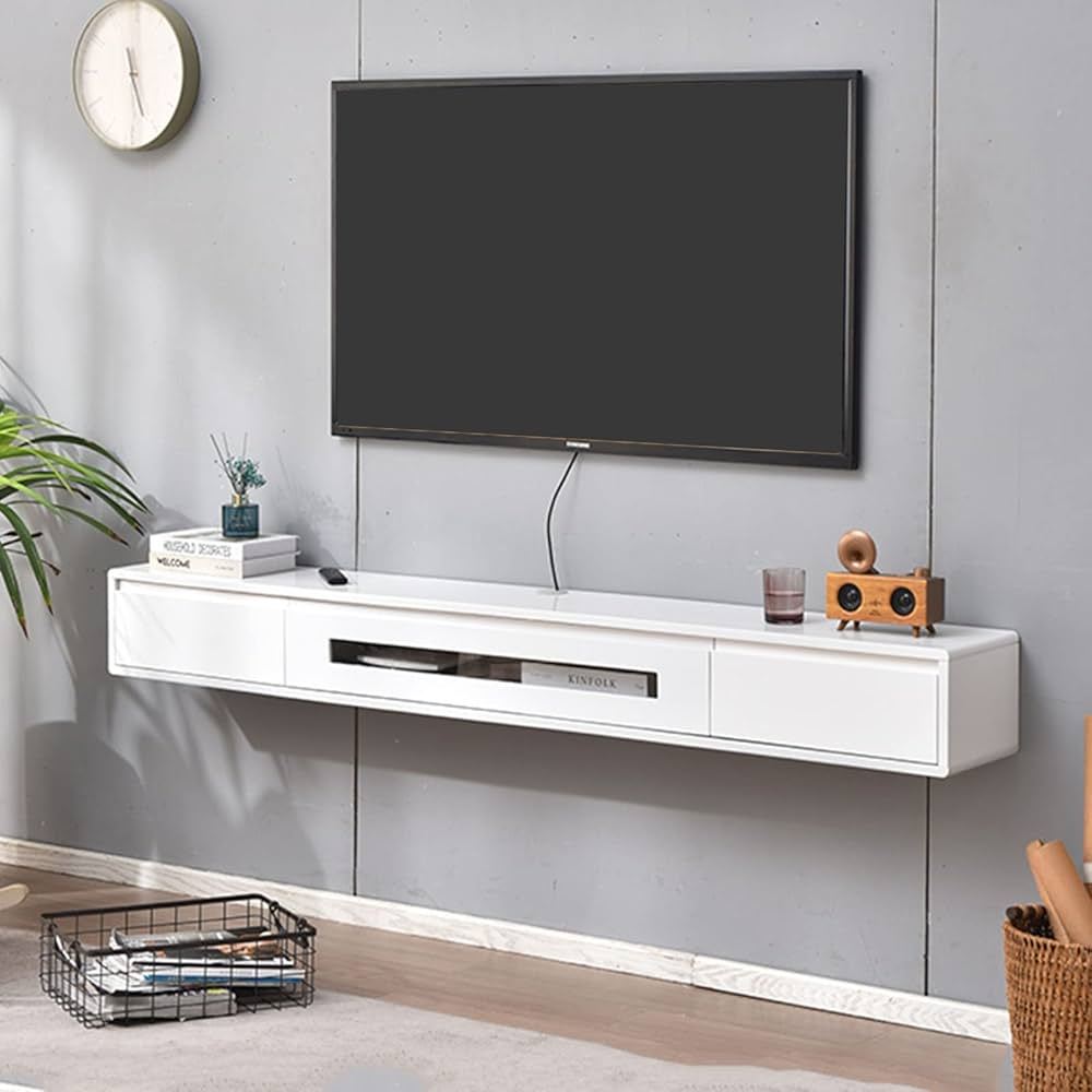 Rak tv Meja tv Gantung Minimalis Modern Tempel Dinding Melayang