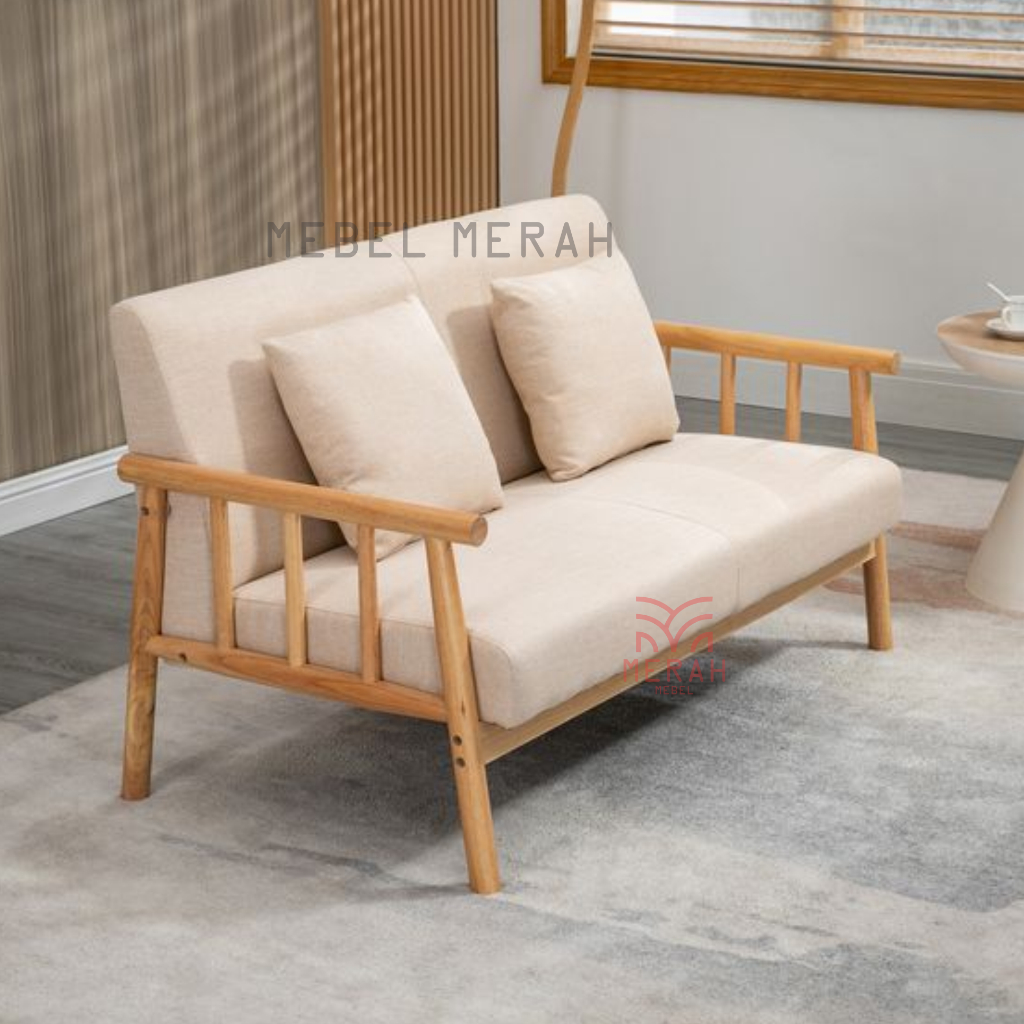 Sofa Tamu Kayu Jati Asli - Kursi Tamu Kayu - Kursi Sofa - Sofa Tamu Klasik - Mebel Merah