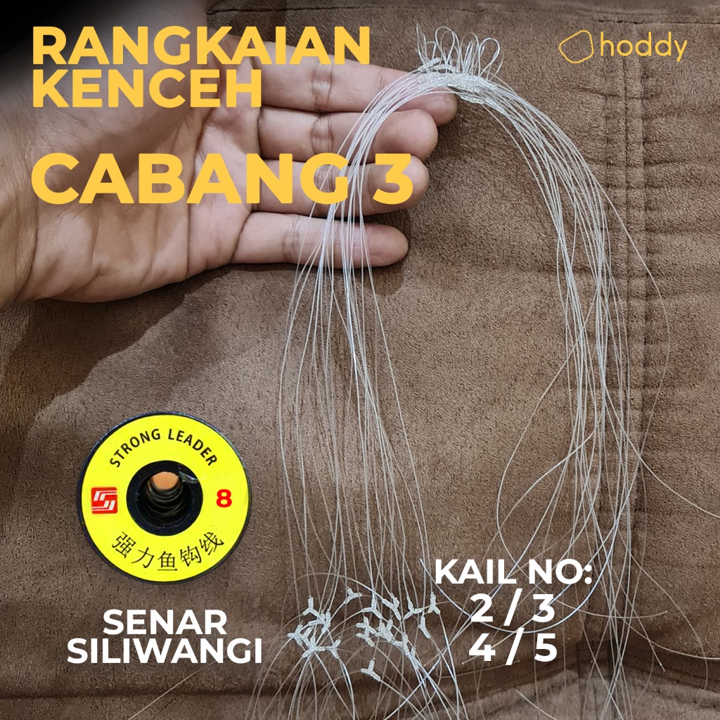 Rangkaian Pancing Kenceh Cabang 3 Kail 3 - Senar Siliwangi 8
